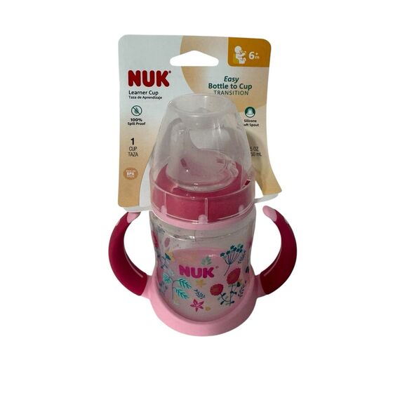 NUK, Learner Cup, 6+ Months, Pink, 150ml 5 Oz, Fast Shipping New - Picture 1 of 6